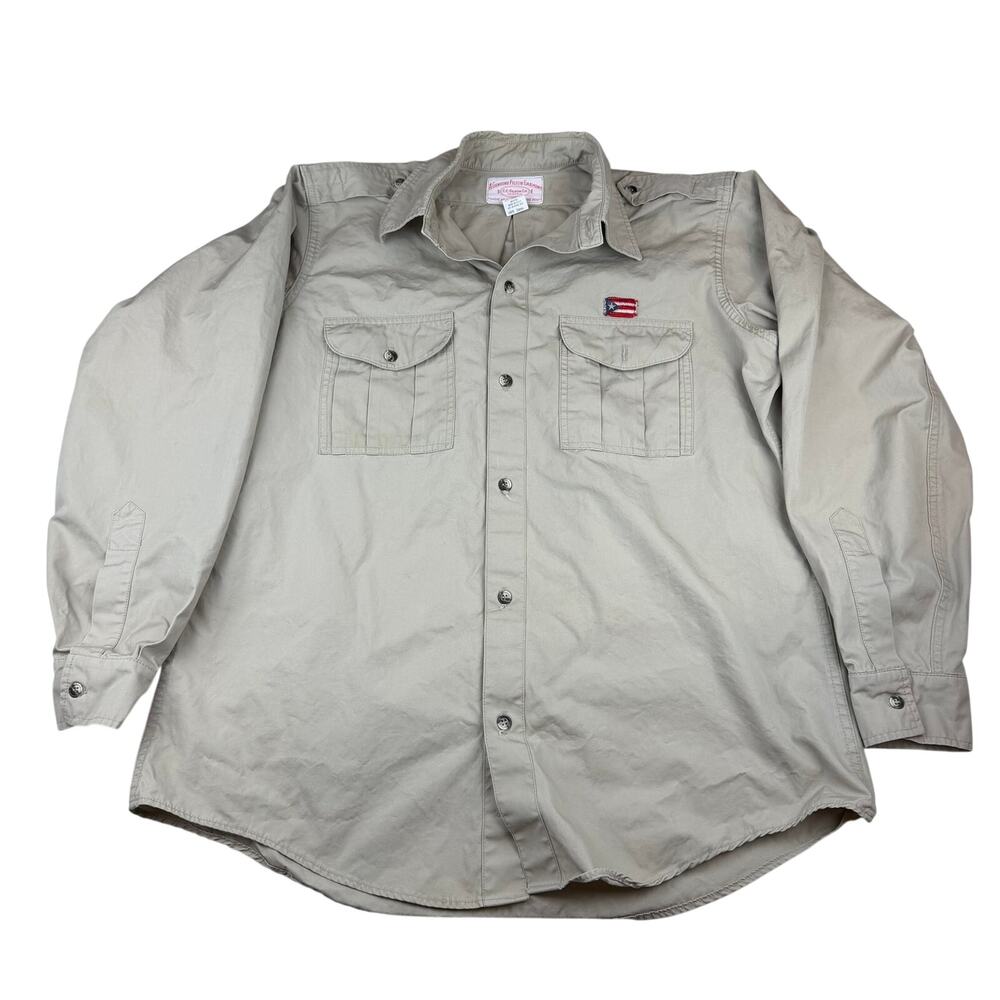 Filson CC Filson Co Khaki Fishing Shirt Size 44